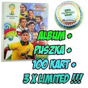 ALBUM BRAZIL WORLD CUP 2014 + PUSZKA + 103 KARTY